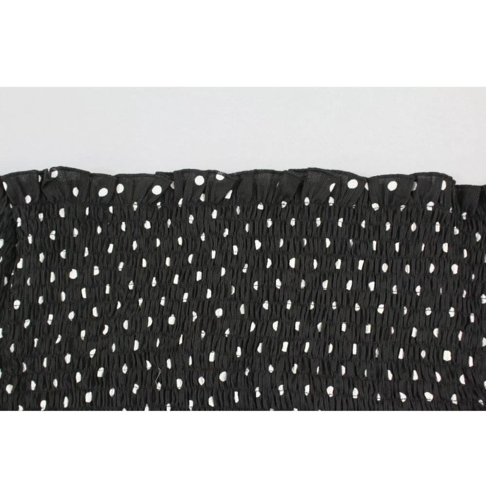 NWT NASTY GIRL BARDOT SEA YOU SOON POLKA DOT SMOCKED CROP TOP - Picture 6 of 8